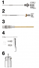 Pistolet peinture à aspiration buse Ø 2,0 mm - Prevost : Pneumatique et  robinetterie PREVOST - Promeca