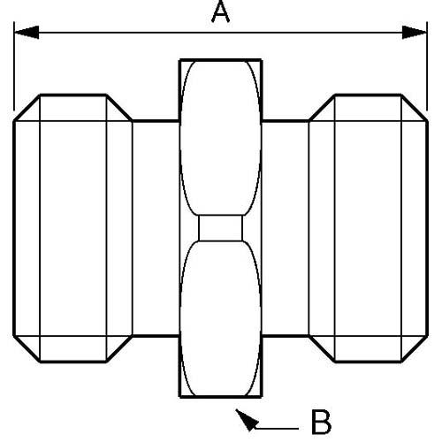 Connecteur hydraulique - Haute Pression - HDD Filetage mâle (DIN 3852-1) =  M26 x 1,5 Filetage mâle (DIN 3852-1) = M26 x 1,5