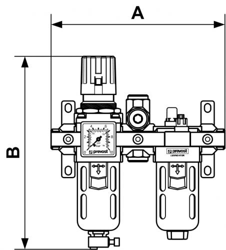 Filtre régulateur lubrificateur à air comprimé - ALTO 1/2/3