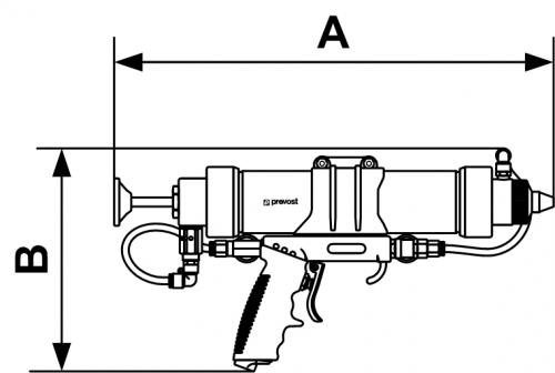 Pistolet a silicone pneumatique BETA TOOLS 1947M  Boutique Global Services  Véhicules Industriels